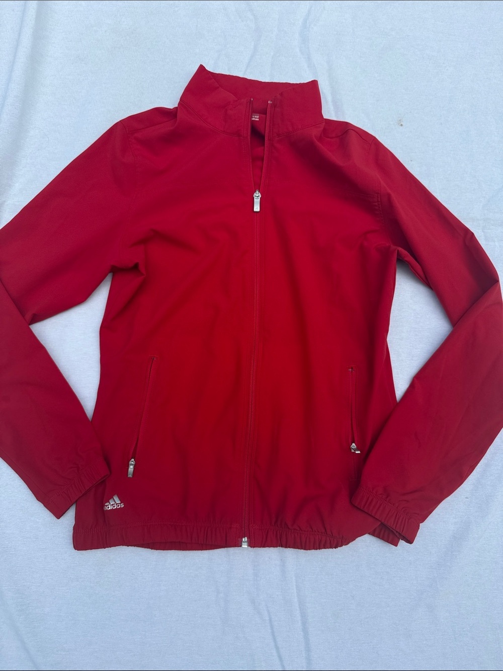 adidas Red Zip-Up Track Jacket